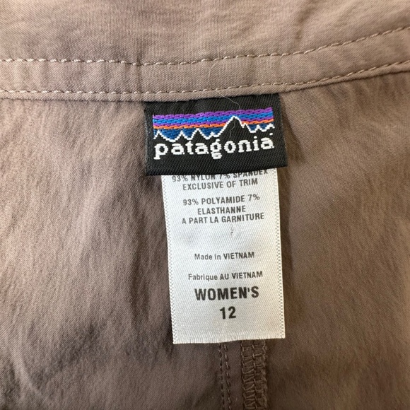 Patagonia Women’s Brown Athletic Skort with Side Button – Size 12 - Picture 8 of 14